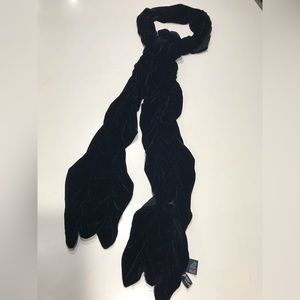 Betsey Johnson Velveteen Spiral Ruffle Scarf